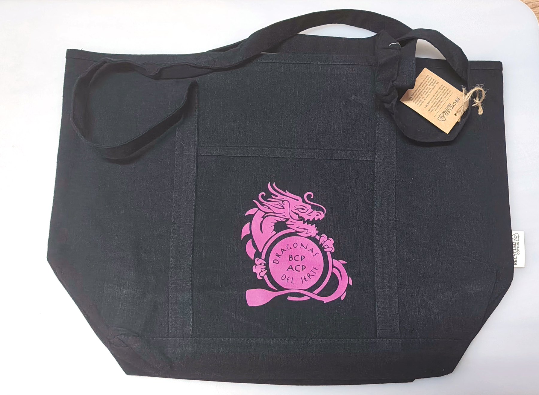 Bolsa tote negra de Dragonas del Jerte